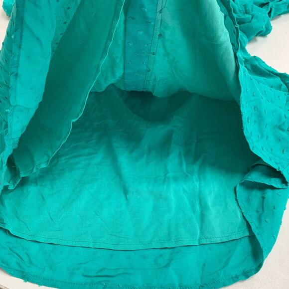 Chelsea & Violet Shirt Dress Womens XS Extra Small Swiss Dot Bell Sleeve Keyhole - Picture 12 of 15